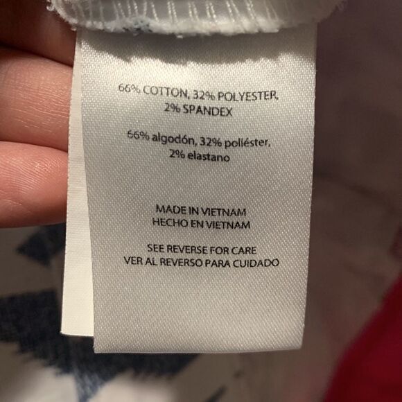 Woman's Shorts Size 10 Isaac Mizrahi Blue White Cotton Blend Stretch Preppy - Picture 6 of 7